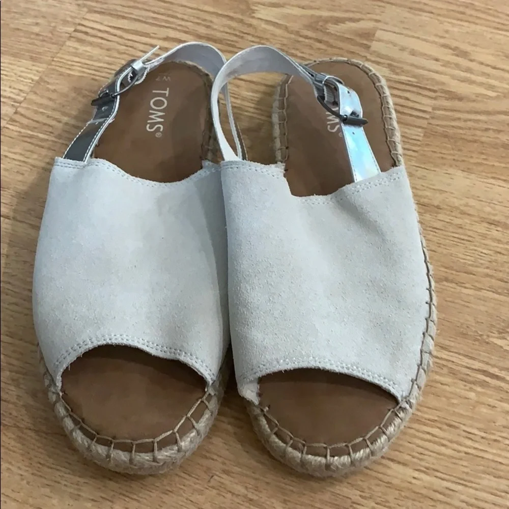 Toms Clara Woman’s Suede Slingback Espadrilles 7